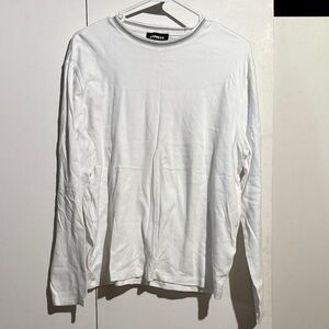 Express Classic White Long Sleeve Tee